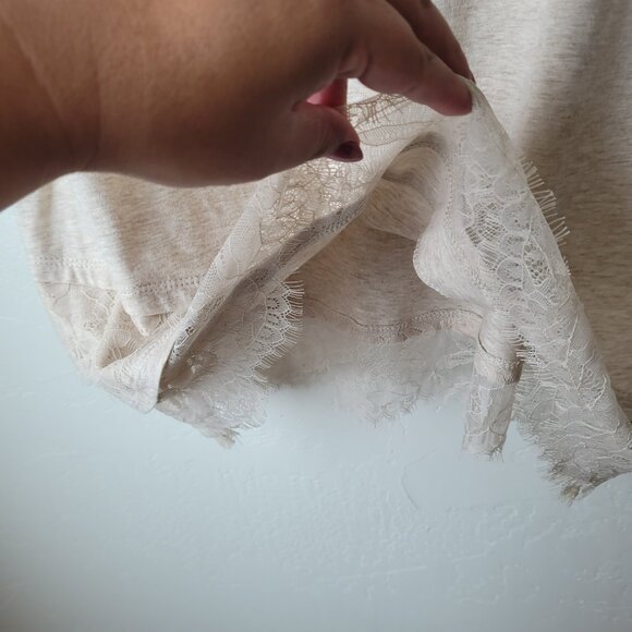 Lane Bryant Plus Size Lace Hem Blouse - Picture 3 of 8